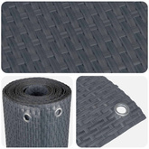 Ekran Balkonowy z Oczkami 400 x 80 cm polirattan antracytowy