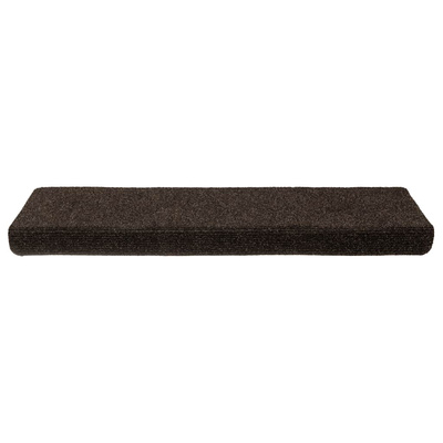 Maty na schody samoprzylepne 15 szt. 65x21x4 cm Ciemnobrązowe, prostokątne krawędzie