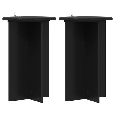 Stojak na rośliny 2 pcs Czarny ?40 x 60 cm Drewno inżynieryjne