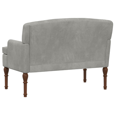 Sofa dwuosobowa z guzikowym pikowaniem jasnoszary Welur