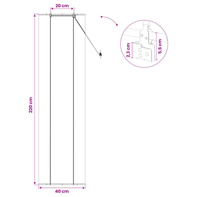 Roleta brązowy 40 x 220 cm Bambus