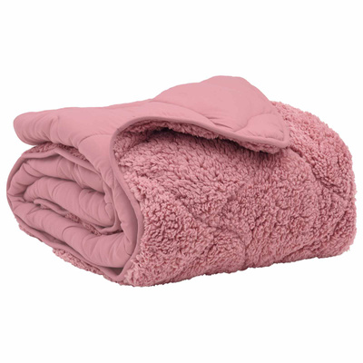 Zimowa Kołdra Różowy 135 x 200 cm Mikrofibra i Fleece Teddy