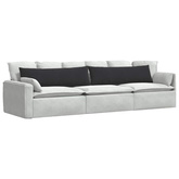 Poduszki na sofę 2 pcs Czarny 145 x 40 cm Tkanina sztruksowa