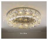 Plafon kryształowy glamour, nowoczesny 80cm złoty STELLA GOLD ADANI AD111