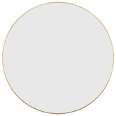 vidaXL Lustro ścienne, złote, Ø 60 cm, okrągłe