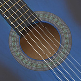 12-częściowy zestaw z gitarą klasyczną, niebieski, 4/4, 39"
