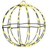 Piłka z 192 diodami LED 2 pcs Ciepła biel 30 x 30 x 32 cm Metal