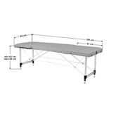 Stół składany do masażu aluminiowy komfort Activ Fizjo 3 segmentowy szary 130791