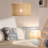 Lampa Wisząca z Rattanu Boho Abruzzo Ludovica 40cm E27