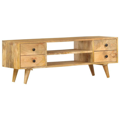 vidaXL Szafka pod TV, 110 x 35 x 40 cm, lite drewno mango