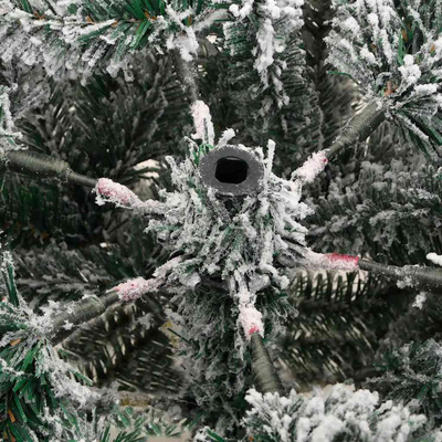 Sztuczna choinka zawiasowa, ośnieżona, 210 cm