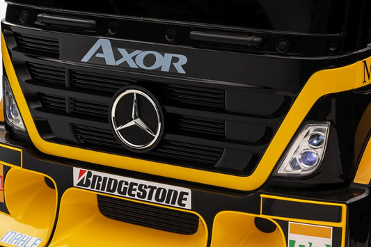Auto Na Akumulator Ciężarówka Mercedes + Naczepa XMX622B Żółty LCD