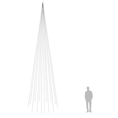 vidaXL Choinka do montażu na maszcie, 1134 niebieskich LED, 800 cm