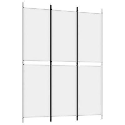 3-panelowy, biały,150x200 cm, tkanina Parawan