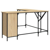 vidaXL Biurko, dąb sonoma, 141x141x75 cm, materiał drewnopochodny