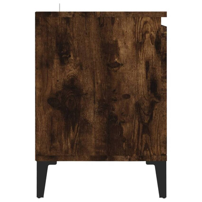 vidaXL Szafka pod TV, metalowe nóżki, przydymiony dąb, 103,5x35x50 cm