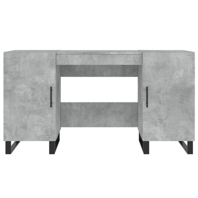 vidaXL Biurko, szarość betonu, 140x50x75 cm, materiał drewnopochodny wariant 9