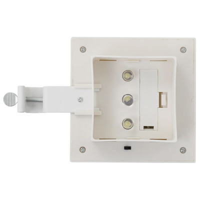 Kwadratowe lampy solarne na zewnątrz, 6 szt., LED, 12 cm, białe