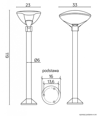 Lampa ogrodowa stojąca TEO 2