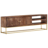 vidaXL Szafka pod TV, 138x30x46 cm, lite drewno mango