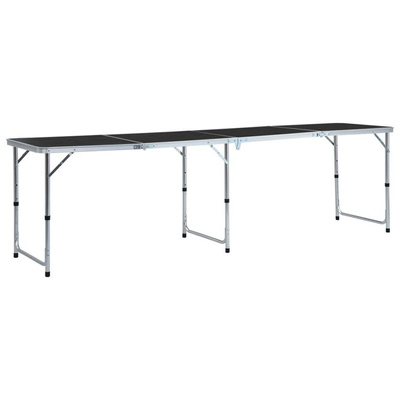 vidaXL Składany stolik turystyczny, aluminiowy, 240 x 60 cm