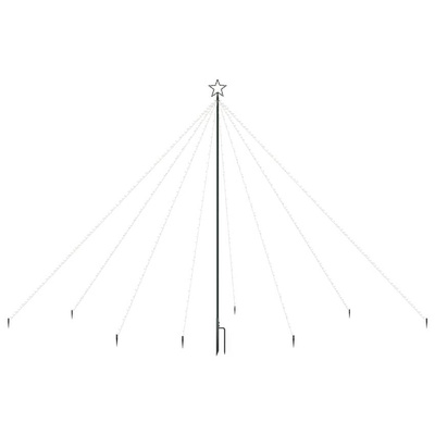 vidaXL Choinka z lampek, wewn./zewn., 576 niebieskich diod LED, 3,6 m