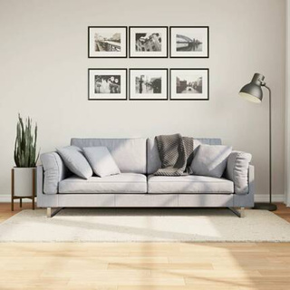 vidaXL Dywan z długim włosiem PAMPLONA, kremowy, 100x200 cm