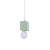 Cubick lampa wisząca biały 1x20W E27 zielony