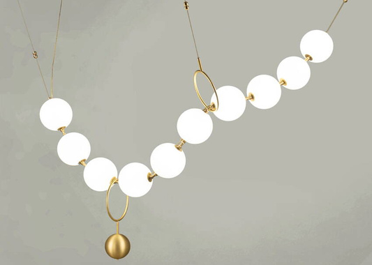 LAMPY, JAK NASZYJNIKI Z PEREŁ -PEARL PERLA