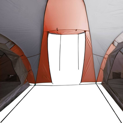 vidaXL Namiot rodzinny, 6-os., szaro-pomarańczowy, wodoszczelny