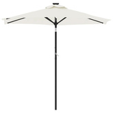 Parasol ogrodowy na stalowym słupku, biały, 225x225x212 cm