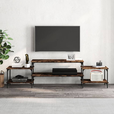 vidaXL Szafka pod TV, przydymiony dąb, 197x35x52 cm
