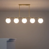 Lampa Wisząca Złota Kule Mleczne Abruzzo Marche 6xE27
