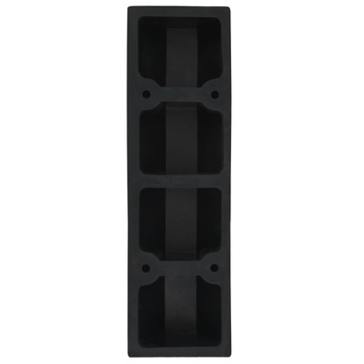 Progi parkingowe, 2 szt., gumowe, 49 x 15 x 9 cm