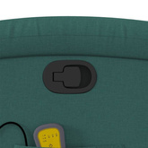 vidaXL Podnoszony fotel masujący, rozkładany, ciemnozielony, tkanina