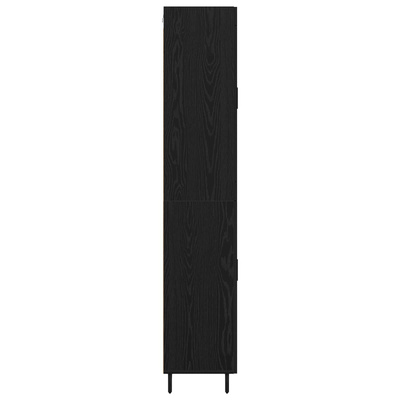 Highboard 2 szt. Czarny Dąb 69,5 x 34 x 180 cm