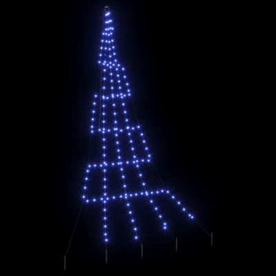 Ledowa Choinka Bożonarodzeniowa z Kolcami do Ziemi 306 cm Metal