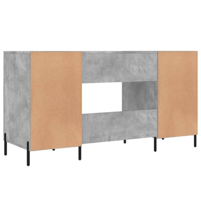 vidaXL Biurko, szarość betonu, 140x50x75 cm, materiał drewnopochodny wariant 8
