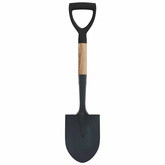 Łopata Czarny 68,5 cm Stal Powlekana i Lite Drewno