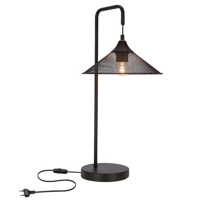 Lampka nocna Kiruna Ledea metalowa czarna nowoczesna E27