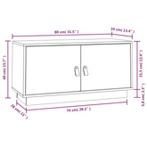 vidaXL Szafka pod TV, miodowy brąz, 80x34x40 cm, lite drewno sosnowe