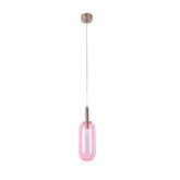 Lampa wisząca FIUGGI różowa - ze szklanym z podłużnym – minimalistyczna lampa LED nad stół