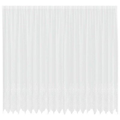 Firanka Koronkowa z zasłonami Biały 280 x 500 cm Poliester