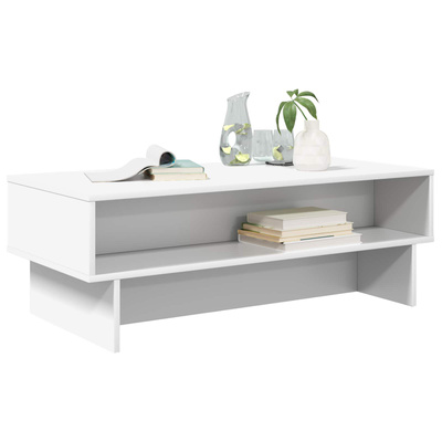 Stolik kawowy Biały 100 x 46 x 35 cm Drewno inżynieryjne