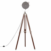 Lampa podłogowa na trójnogu, lite drewno mango, 180 cm
