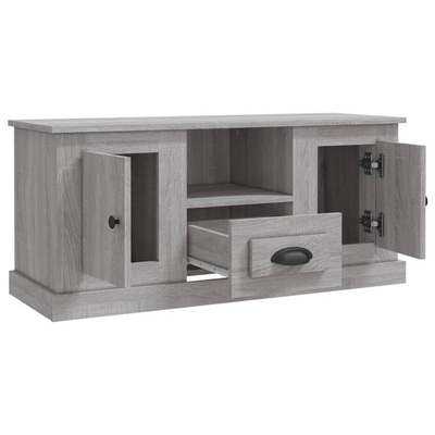 vidaXL Szafka pod TV, szary dąb sonoma, 100x35,5x45 cm