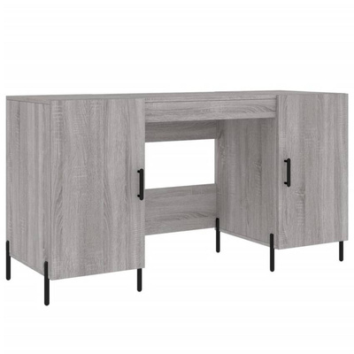 vidaXL Biurko, szary dąb sonoma, 140x50x75 cm, materiał drewnopochodny wariant 6