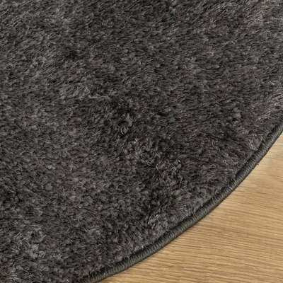 vidaXL Dywan ISTAN z długim runem, połyskujący, antracytowy, Ø 120 cm