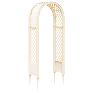 Różany łuk z kolcami Biały 97 x 43 x 218 cm PP
