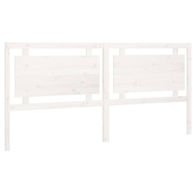 Wezgłowie łóżka, białe, 205,5x4x100 cm, lite drewno sosnowe